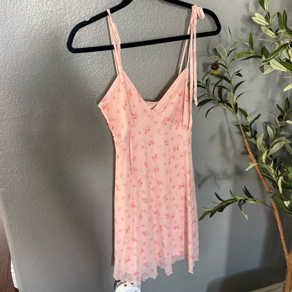 See You Monday Pink Floral Mini Dress